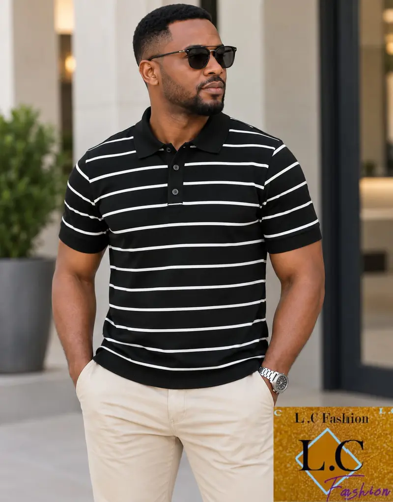 Camisa Polo Listrada Masculina