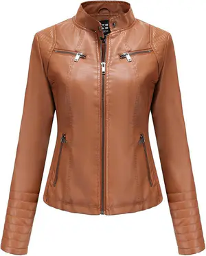 Jaqueta Feminina Punk Street Couro Outono/Inverno