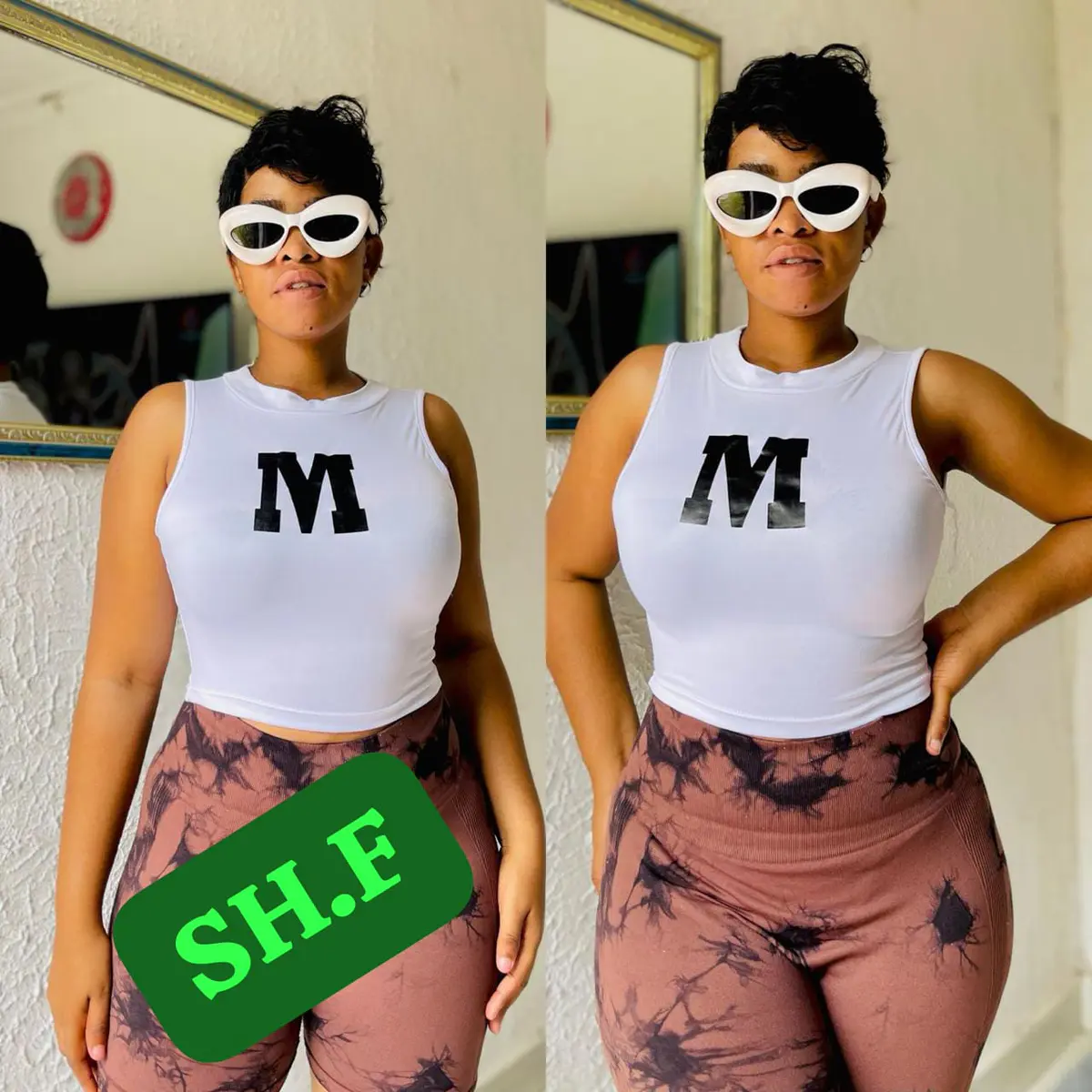 Top Cropped Letra M (3 unidades) 