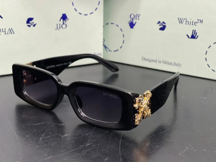 Óculos OFF White Visionary · Preto / Dourado