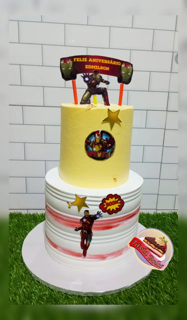 Bolo de Aniversário Iron Man