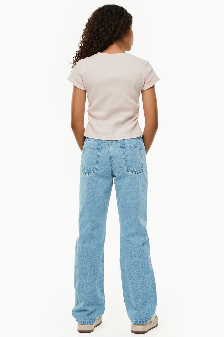 Calças de ganga recto Rigid · Menina
