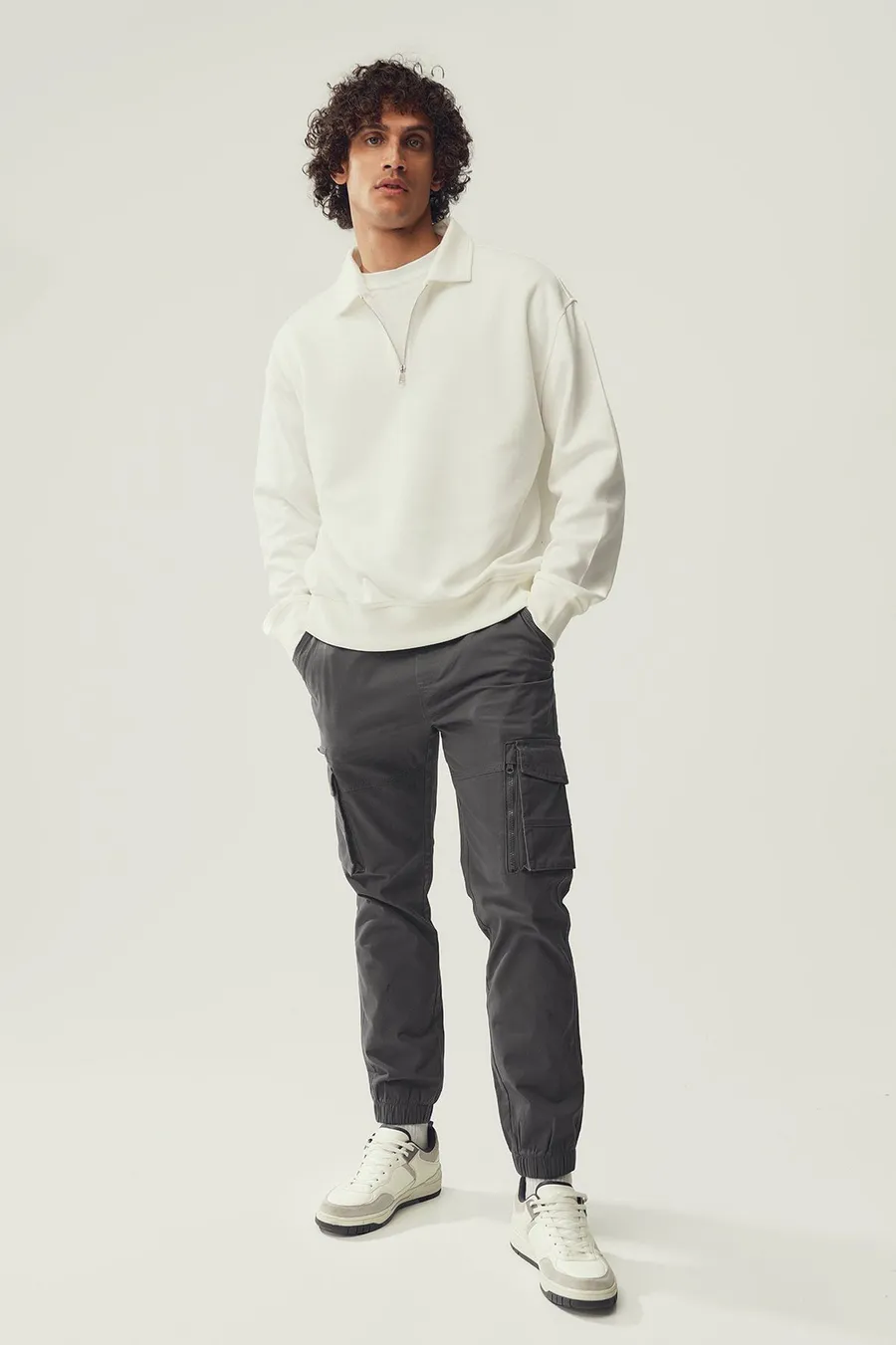 Calças jogger · Homem · Cinzento Escuro