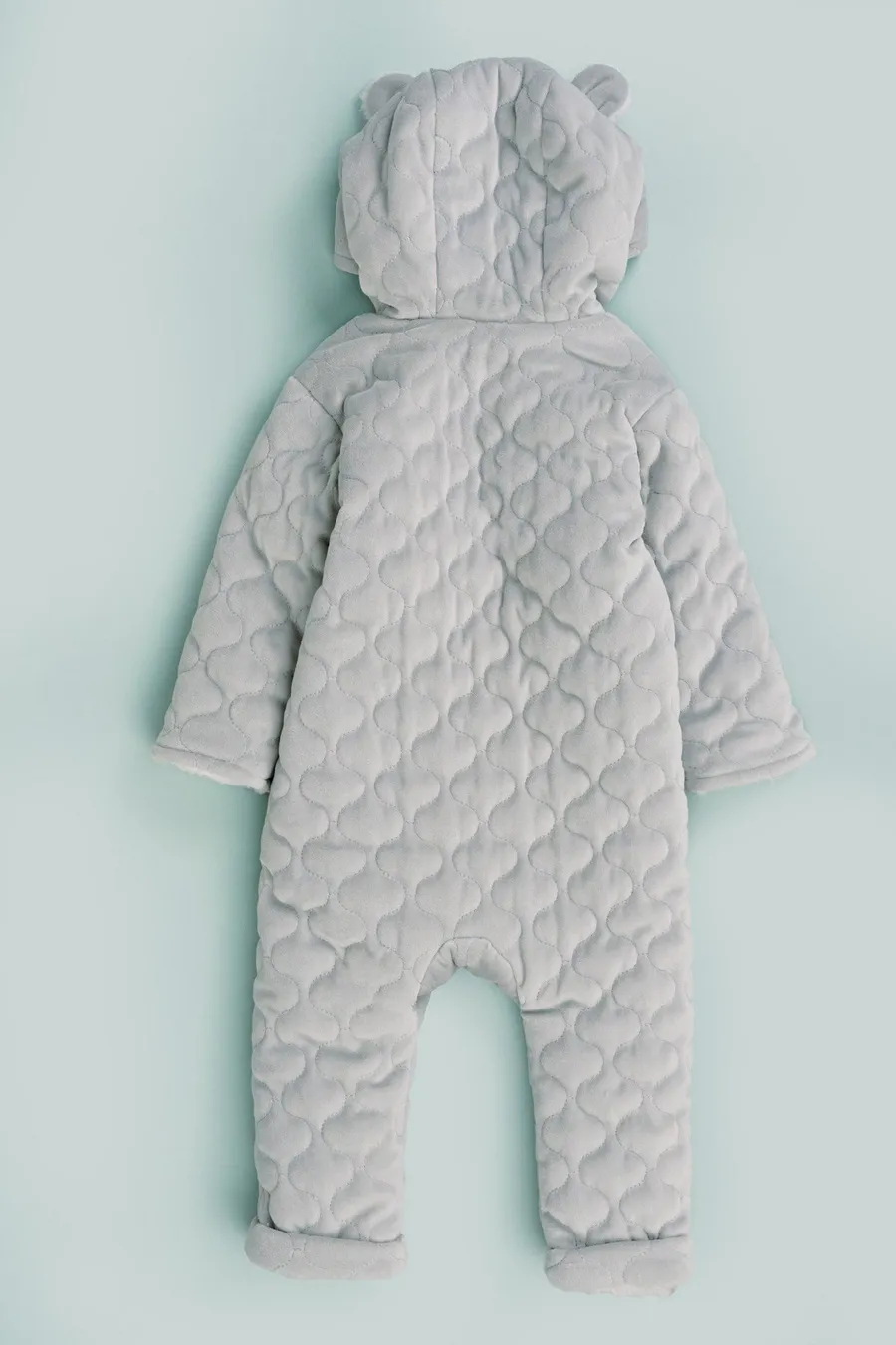 Babygrow em poliéster · Bebé · Cinzento
