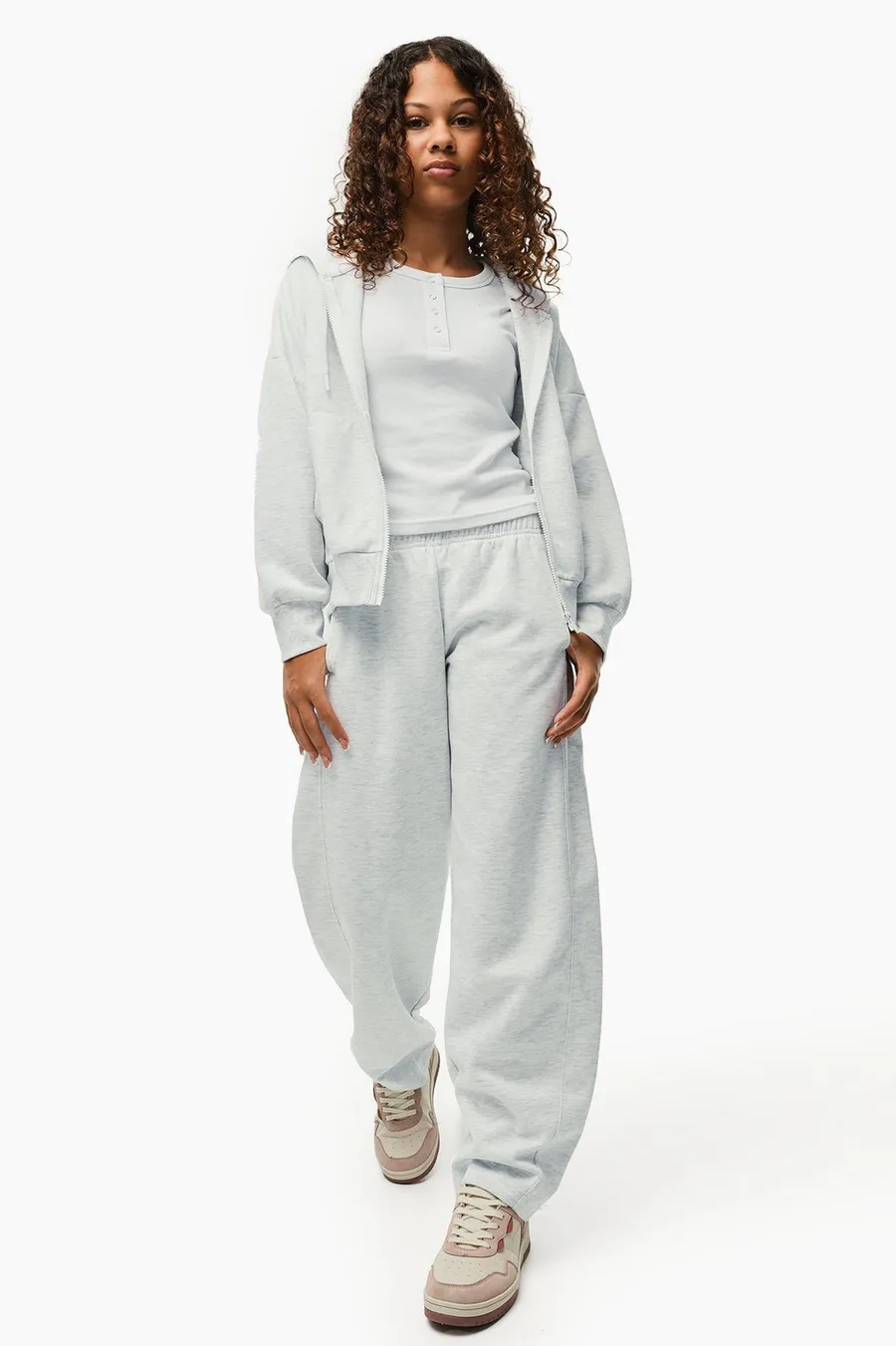 Peça Barrel Sweatpants em poliéster · Menina · Cinzento