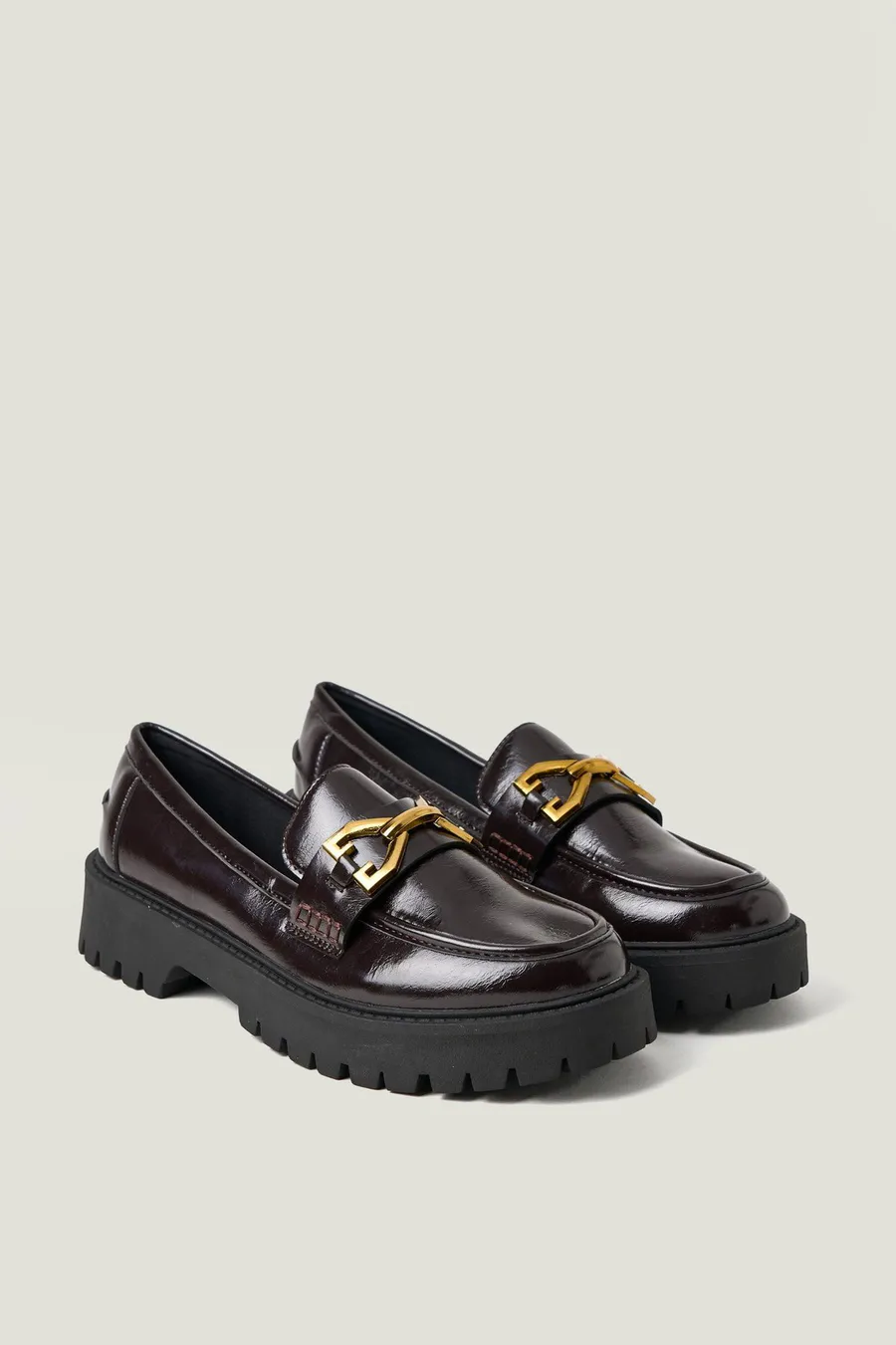 Mocassins em poliuretano · Senhora · Castanho · Modelo 2