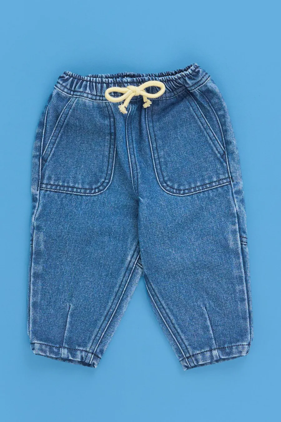 Calças de ganga Baggy em algodão · Bebé · Azul