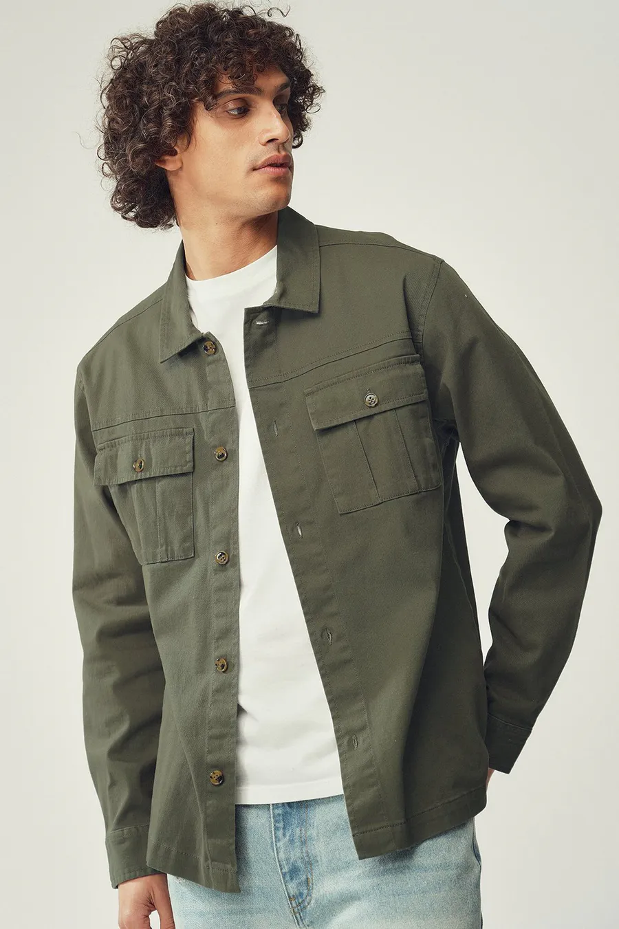 Sobrecamisa · Homem · Verde Oliveira
