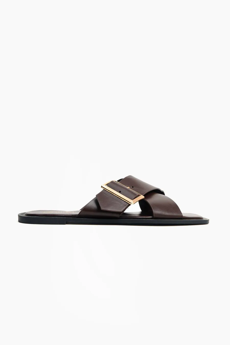 Sandálias com velcro Buckle em poliuretano · Senhora · Castanho