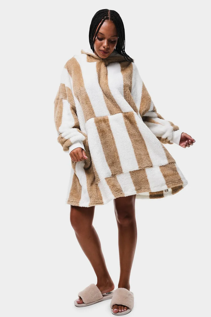 Peça às riscas Snoodie · Senhora