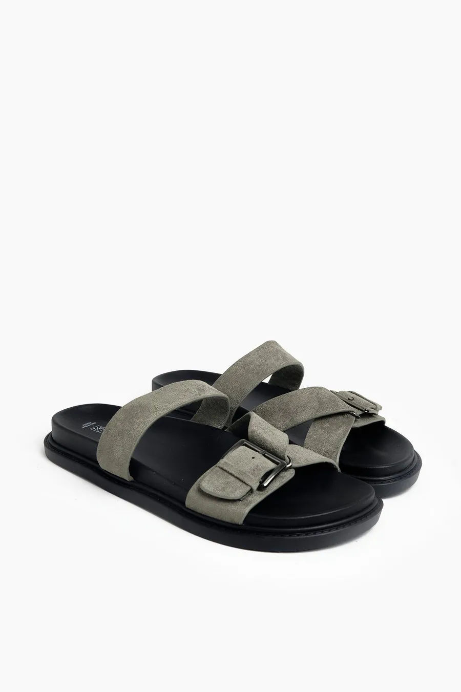 Sandálias com velcro Buckle em poliéster · Senhora · Cinzento