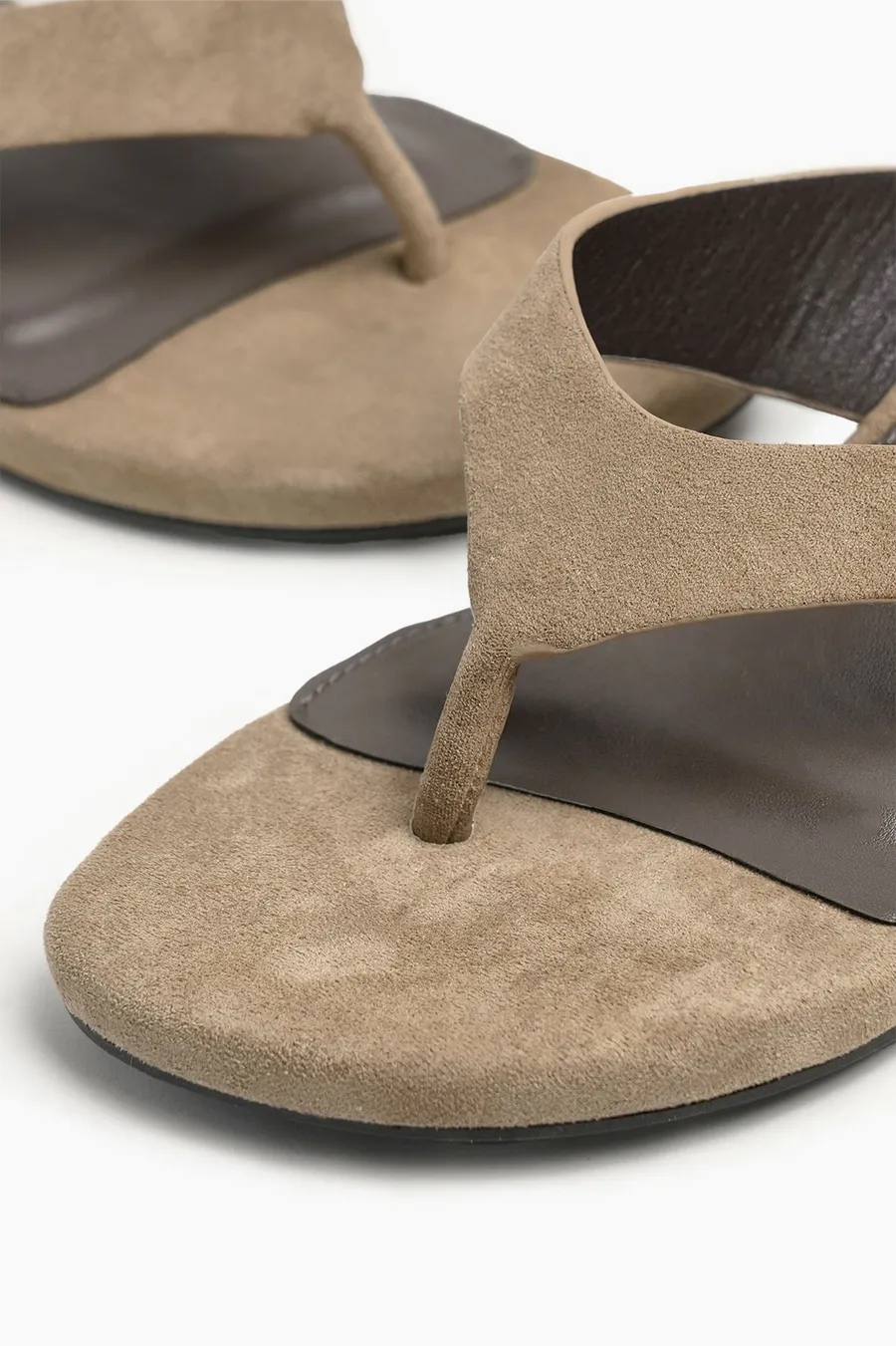 Sapatos de salto camurça Thong Kitten em poliéster · Senhora · Castanho