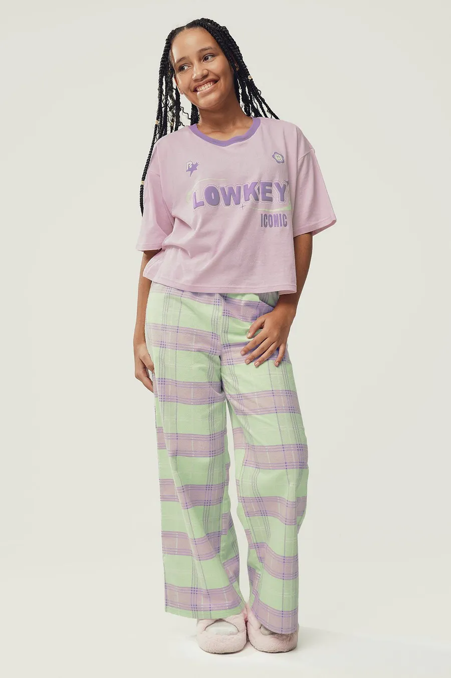 Pijama em algodão · Menina · Roxo
