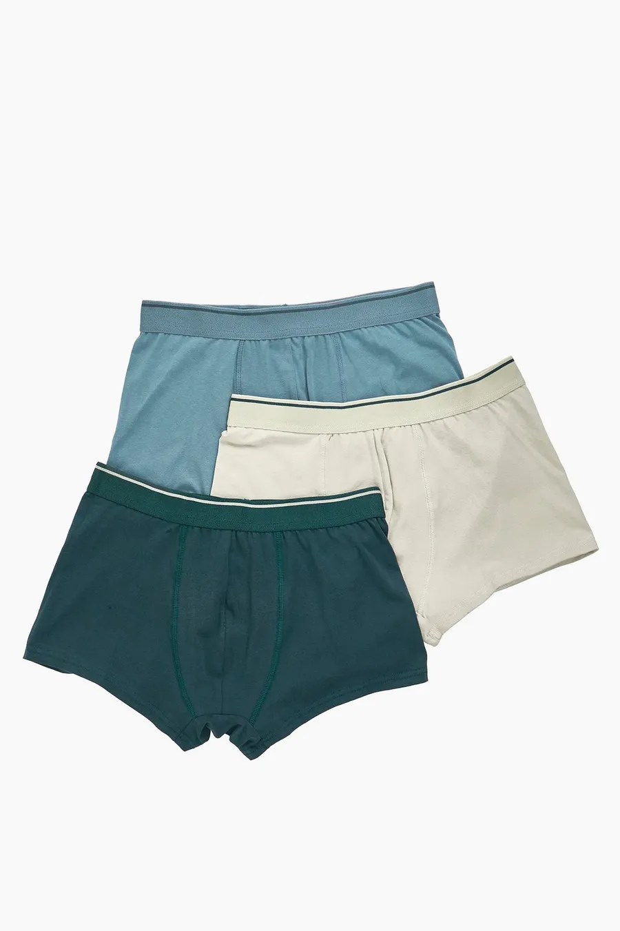 Boxers pack de 3 em algodão · Homem · Verde Azulado