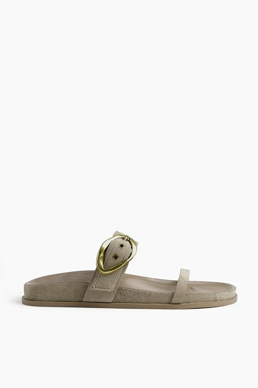 Sandálias com velcro camurça Buckle · Senhora