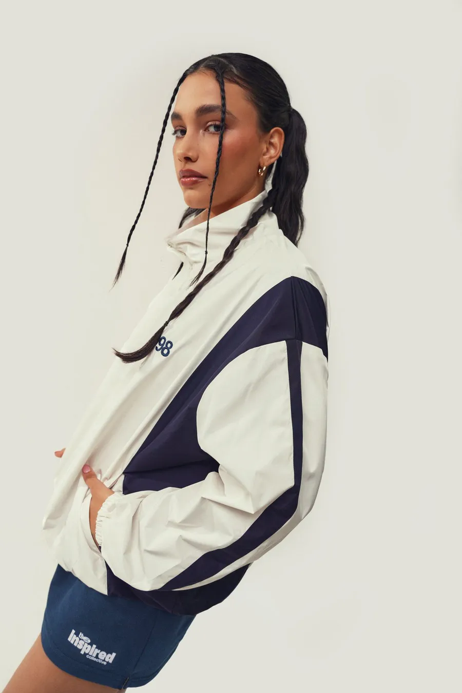 Casaco oversized em poliéster · Senhora · Branco