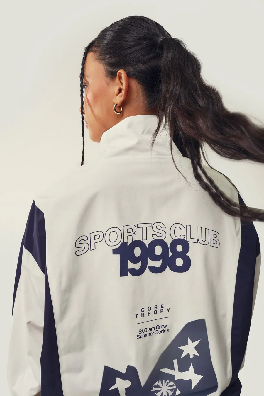 Casaco oversized em poliéster · Senhora · Branco