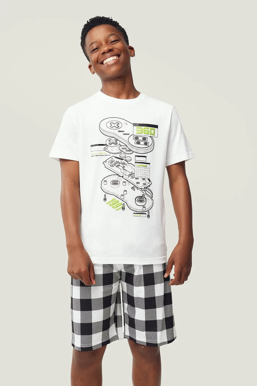Pijama em algodão · Menino · Preto
