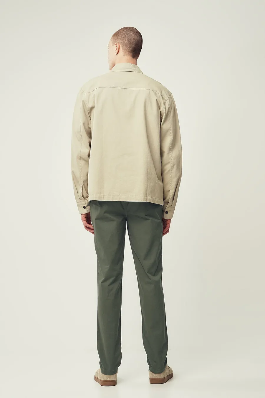 Calças slim elástico · Homem · Verde Oliveira