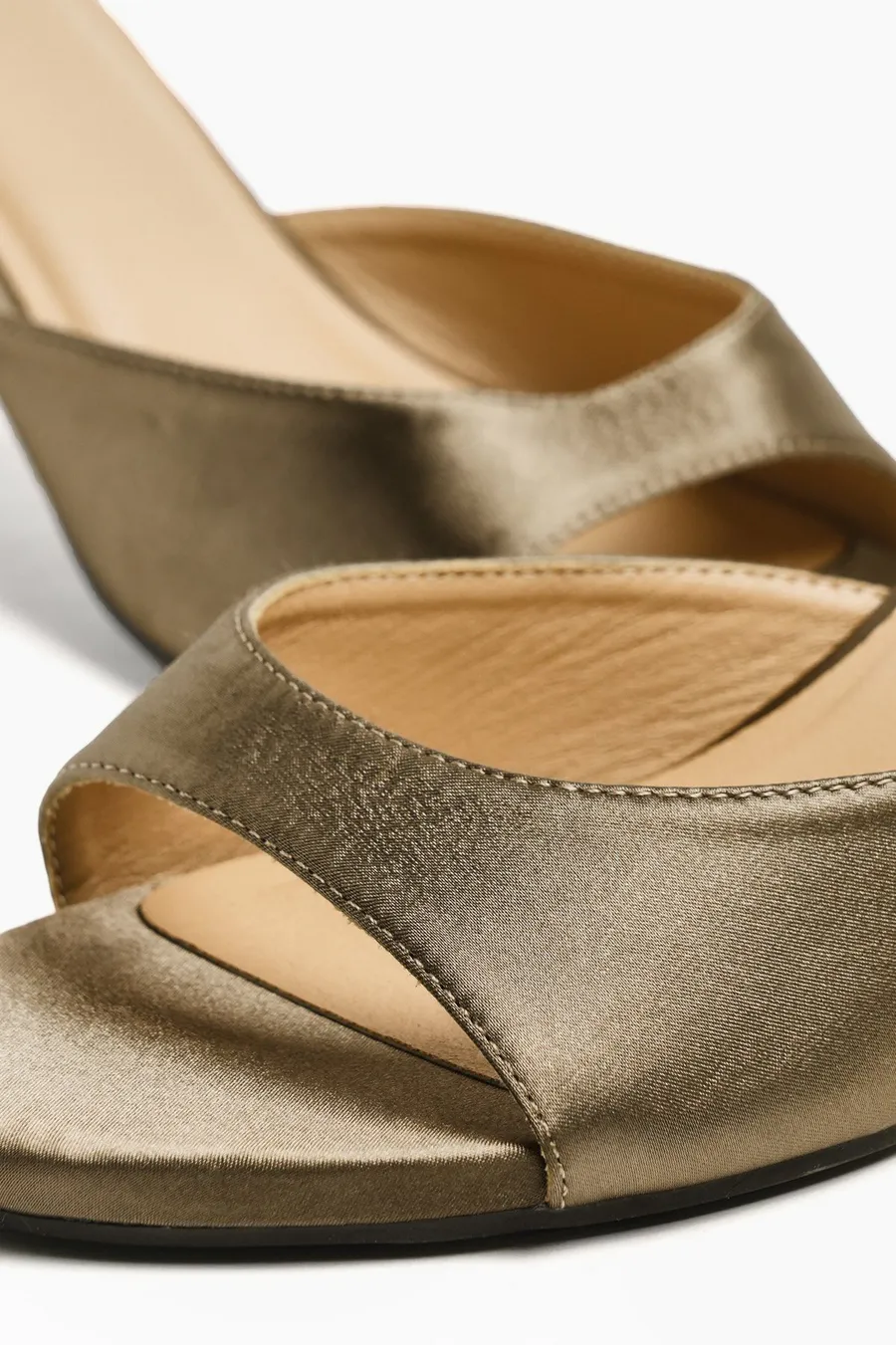 Sapatos de salto Kitten em poliéster · Senhora · Castanho