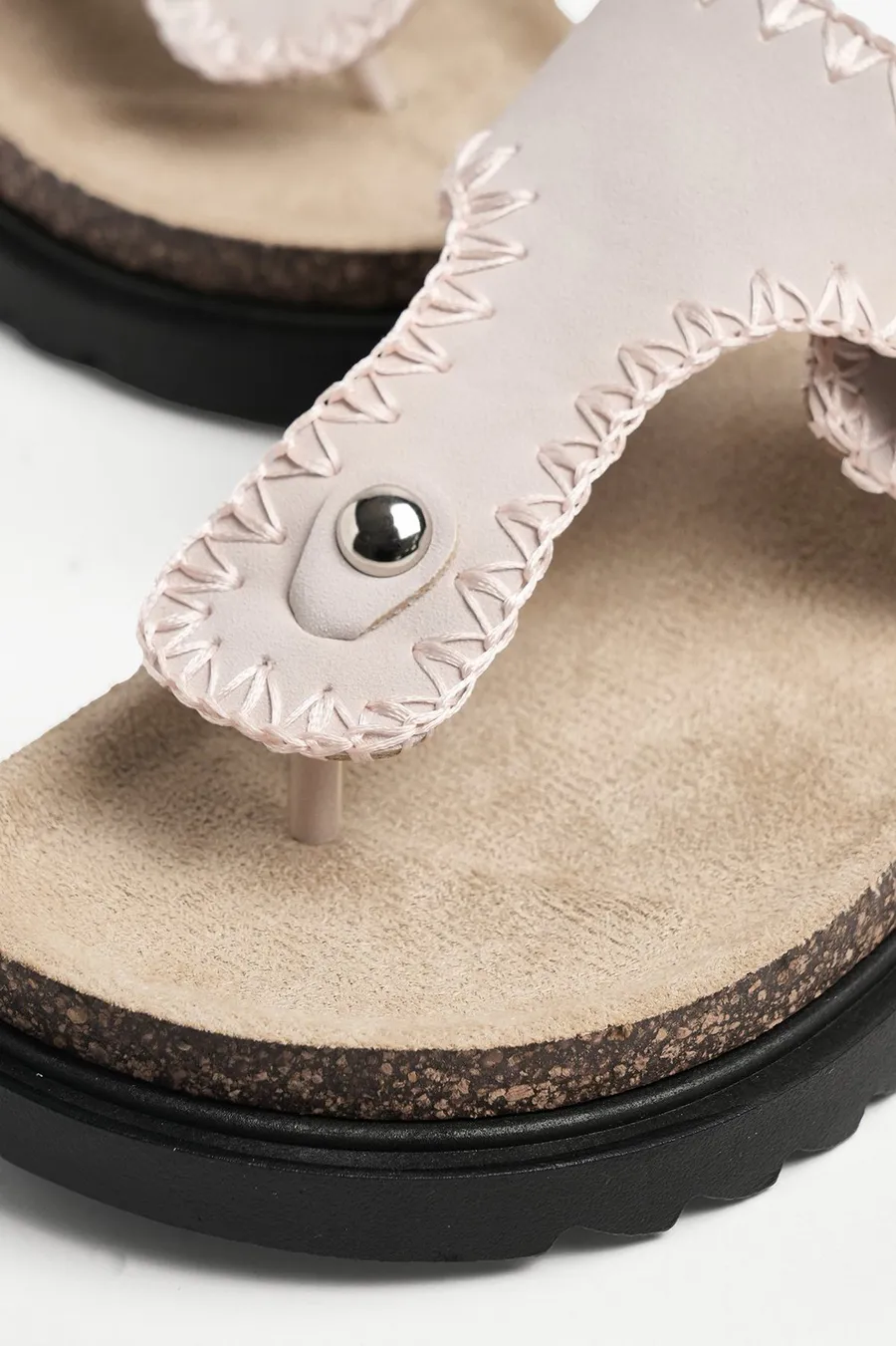 Chinelos plataforma Thong em poliéster · Senhora · Azul Claro