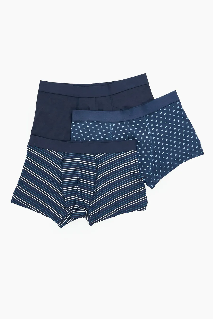 Boxers pack de 3 em algodão · Homem · Azul Marinho