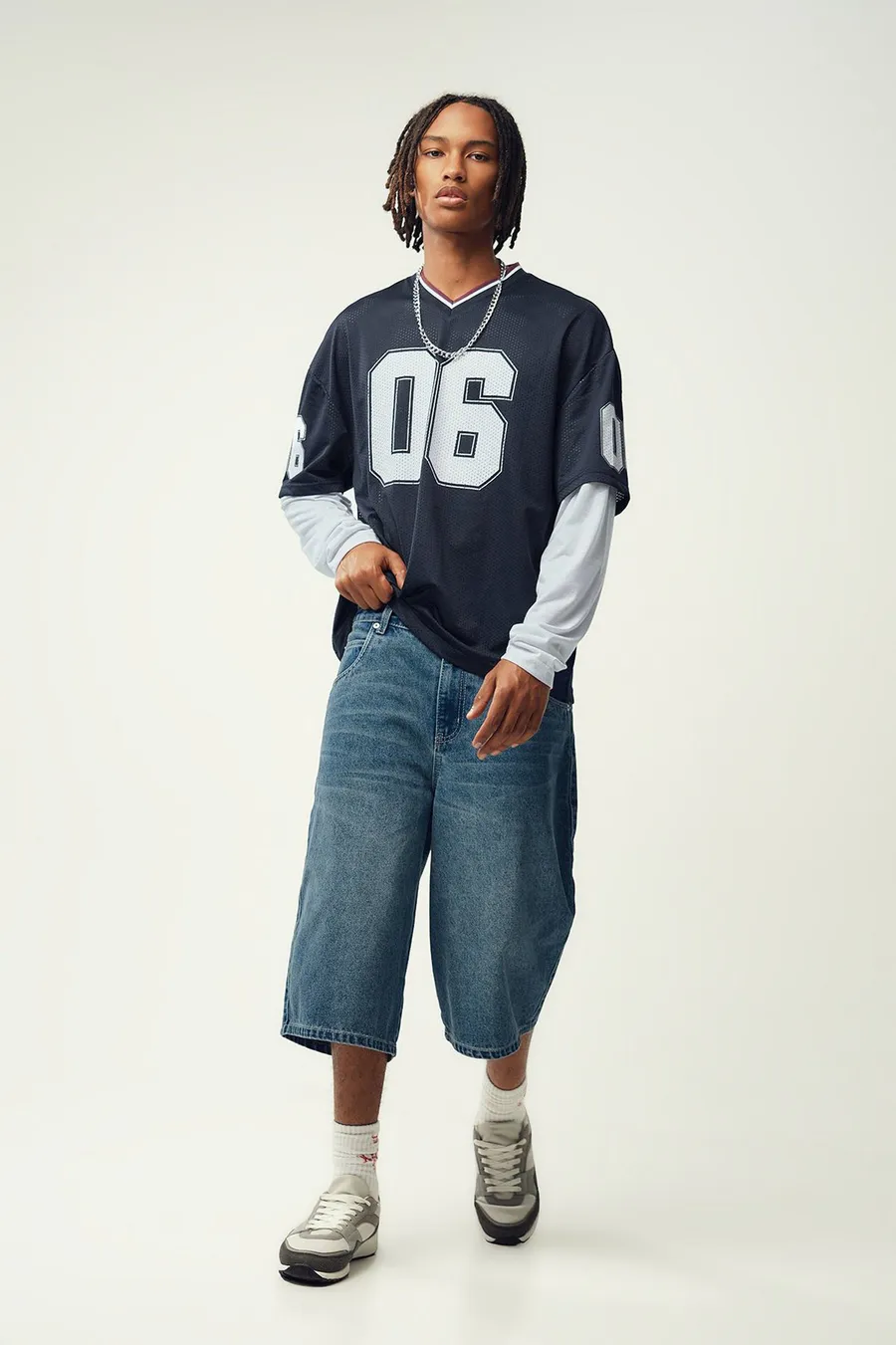 Peça Super Baggy Bermuda · Homem · Creme