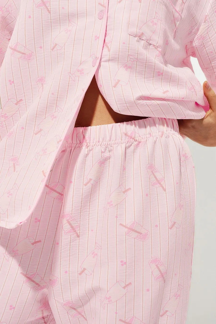 Pijama em algodão · Senhora · Rosa Bebe · Modelo 2