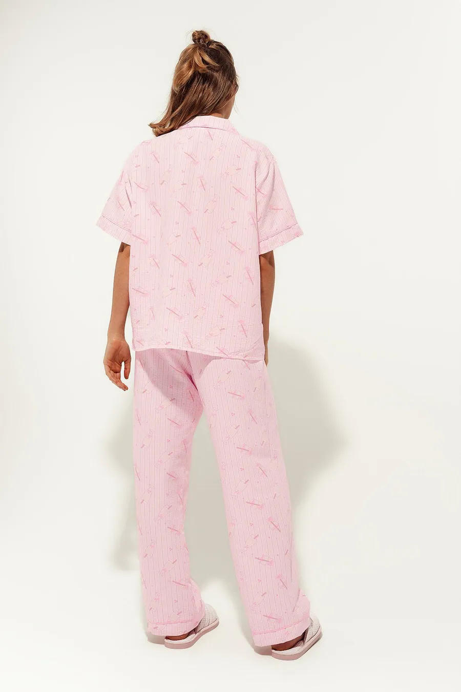 Pijama em algodão · Senhora · Rosa Bebe · Modelo 2