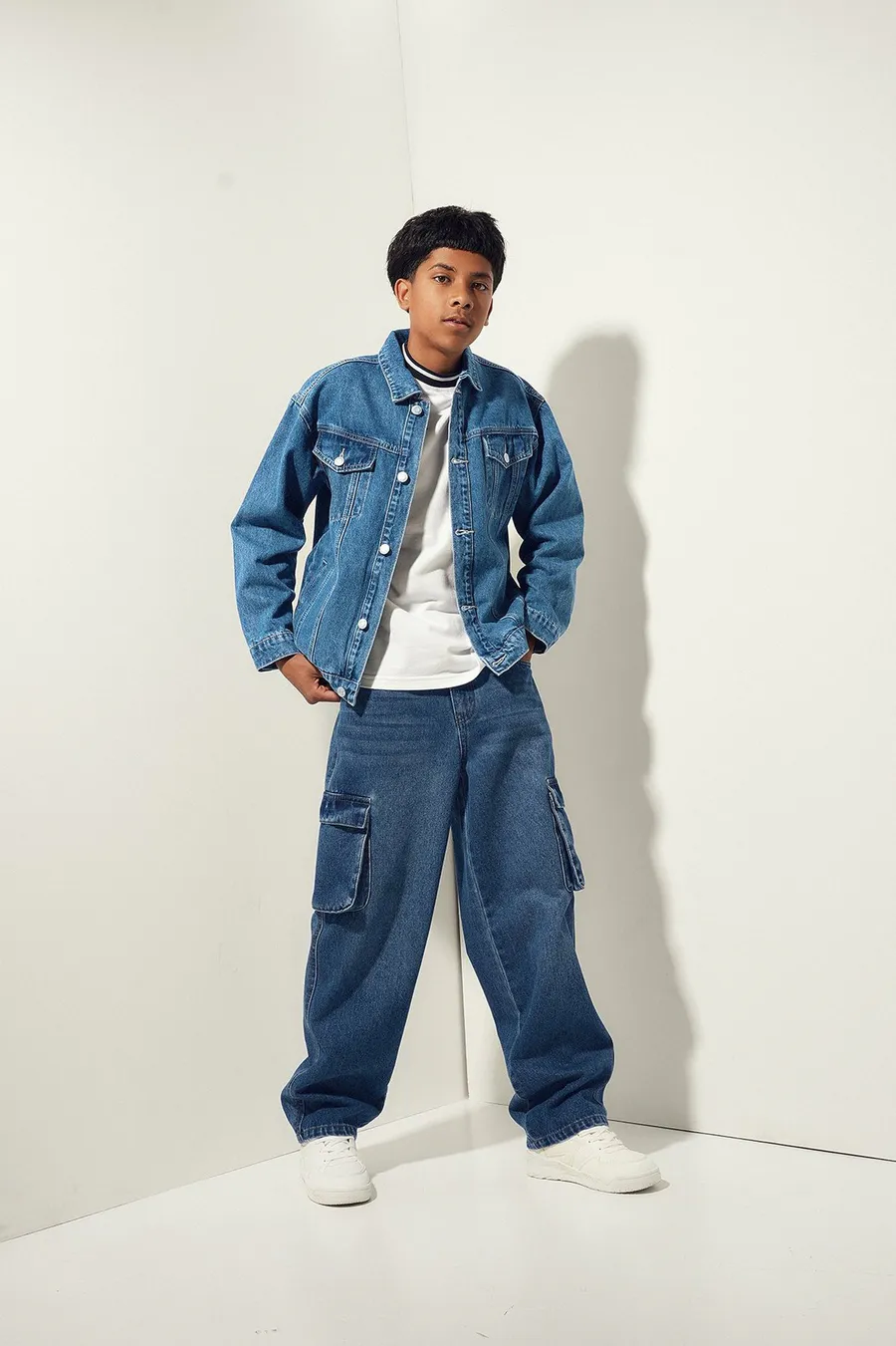 Calças de ganga Baggy · Menino · Azul Marinho