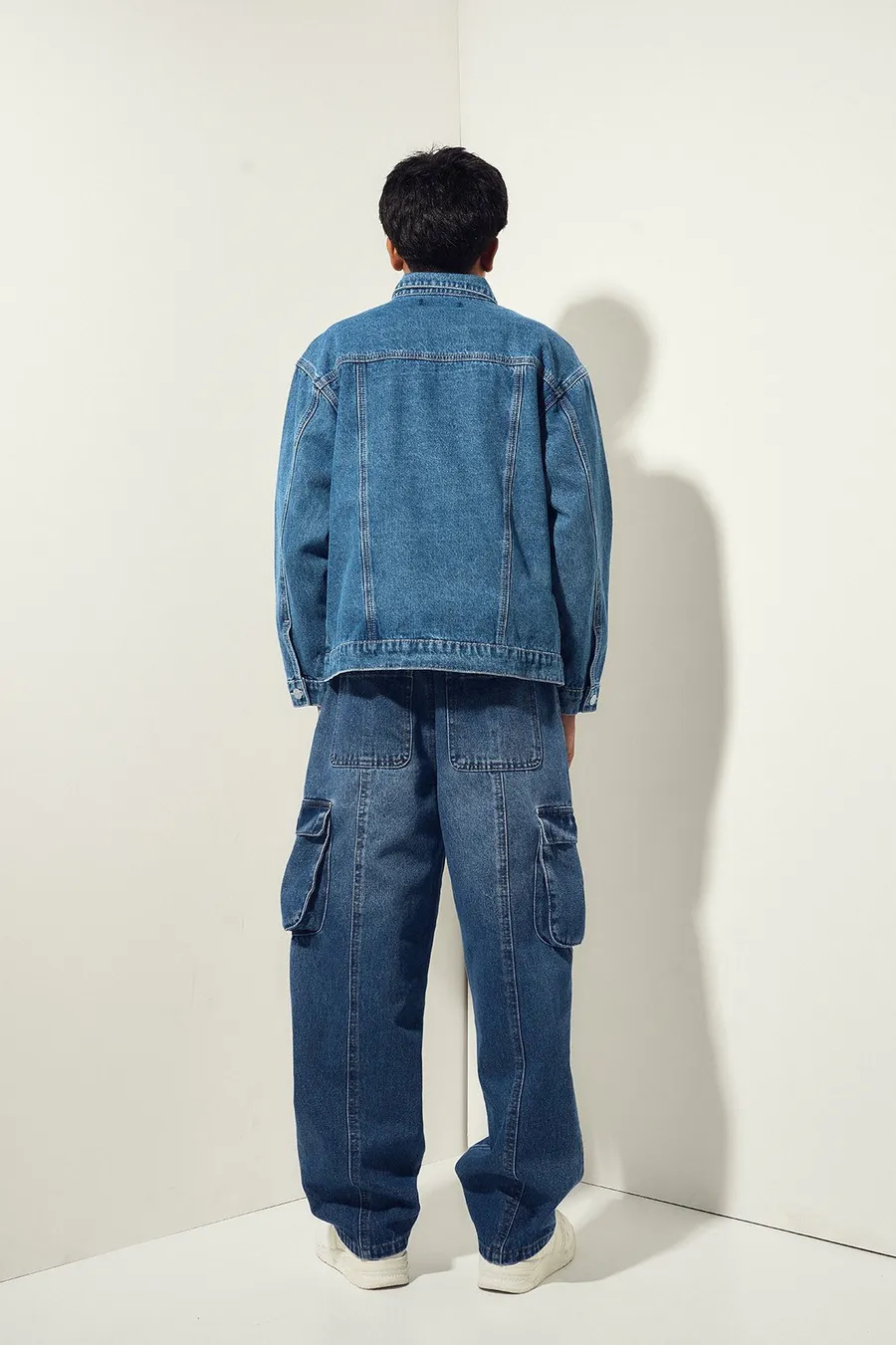 Calças de ganga Baggy · Menino · Azul Marinho