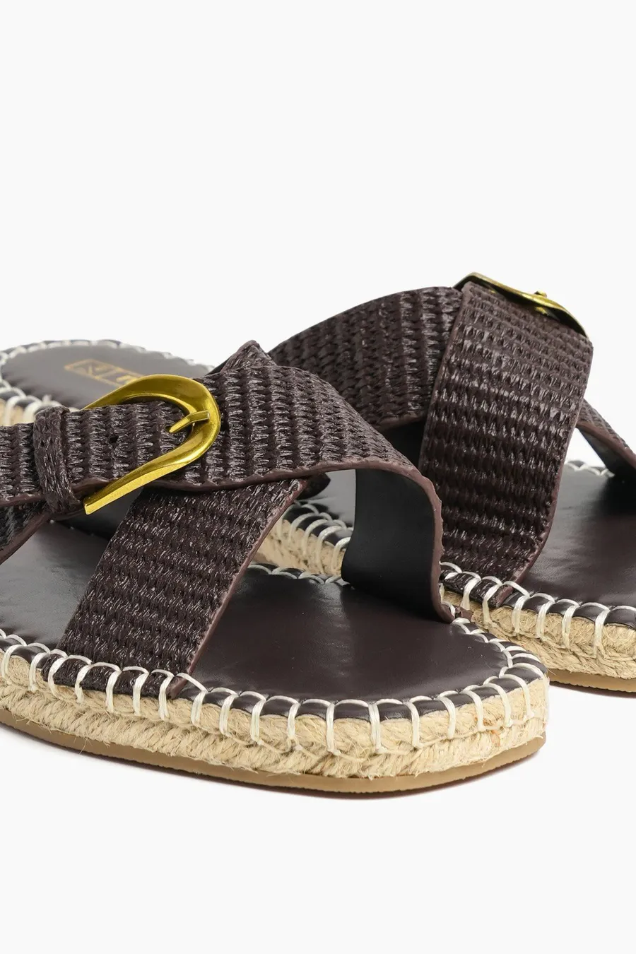 Sandálias Espadrille em poliéster · Senhora · Castanho