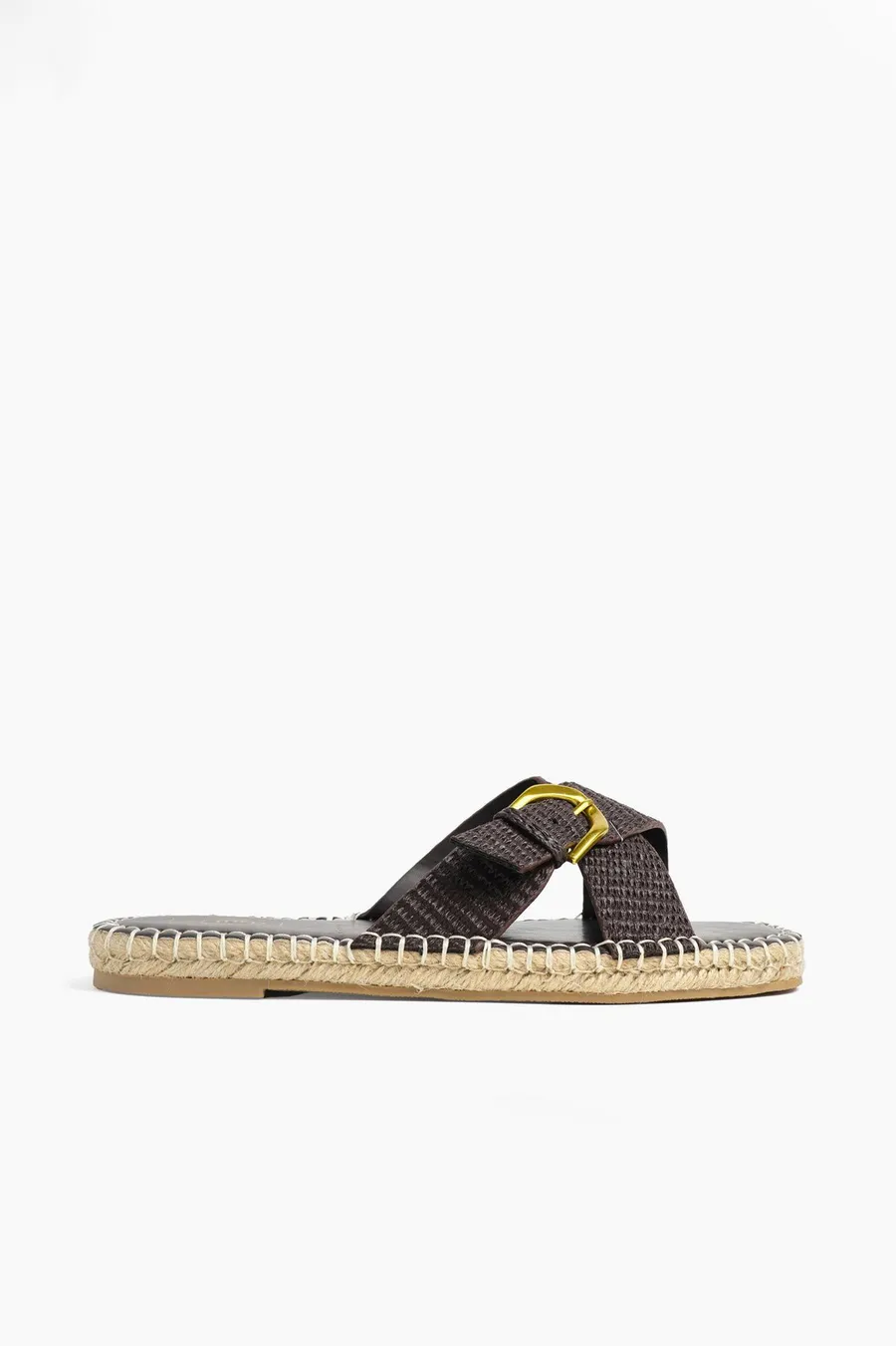 Sandálias Espadrille em poliéster · Senhora · Castanho