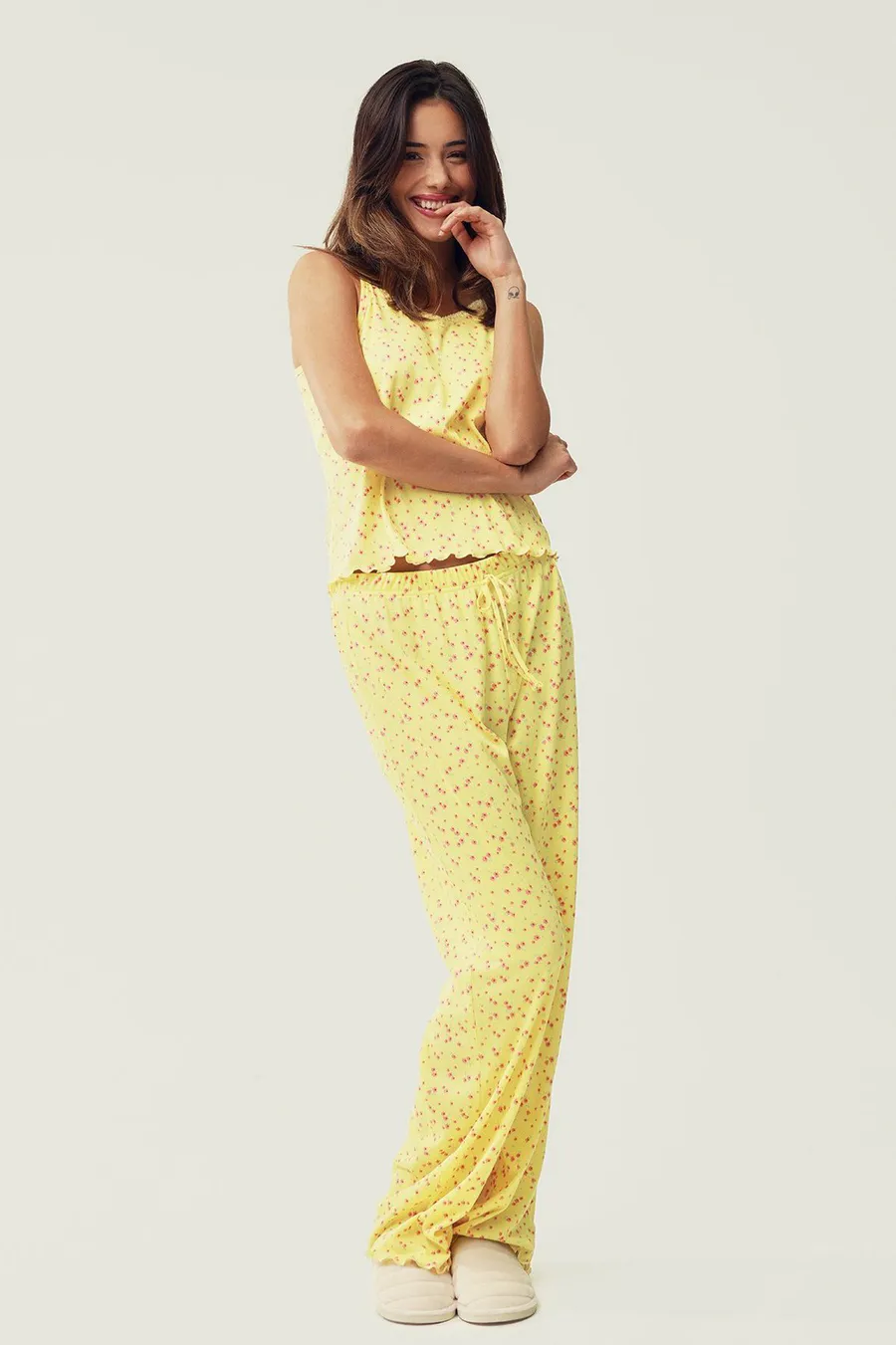 Calças Sleep · Senhora · Amarelo