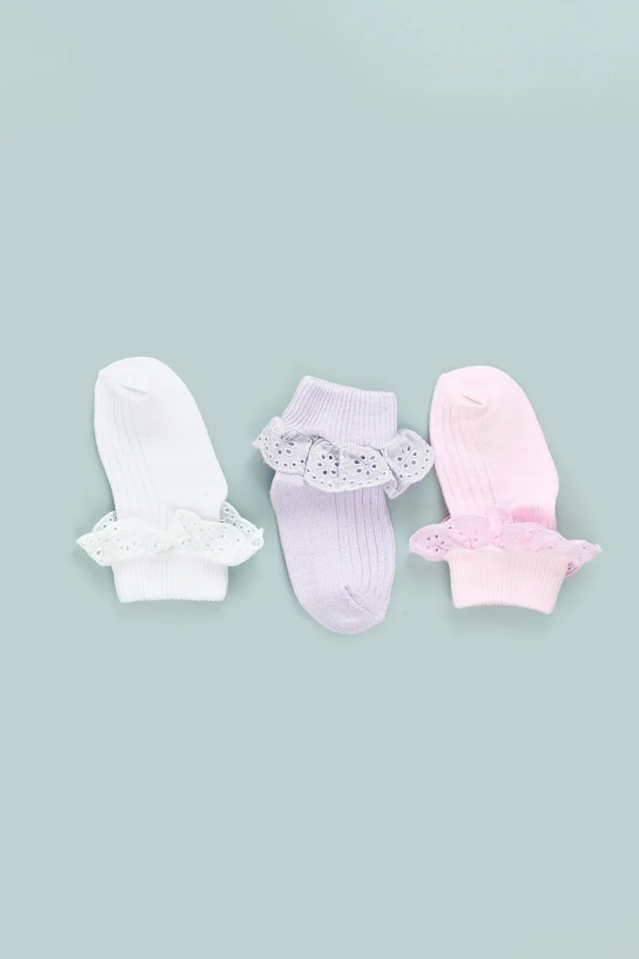 Meias pack de 3 · Bebé · Rosa Bebe