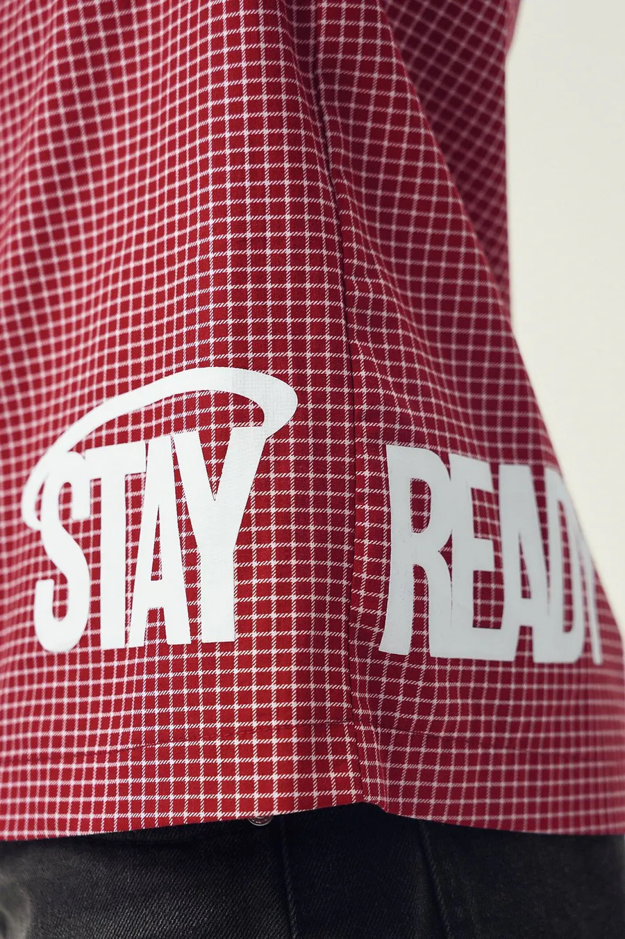 Camisa xadrez em algodão · Menino · Vermelho