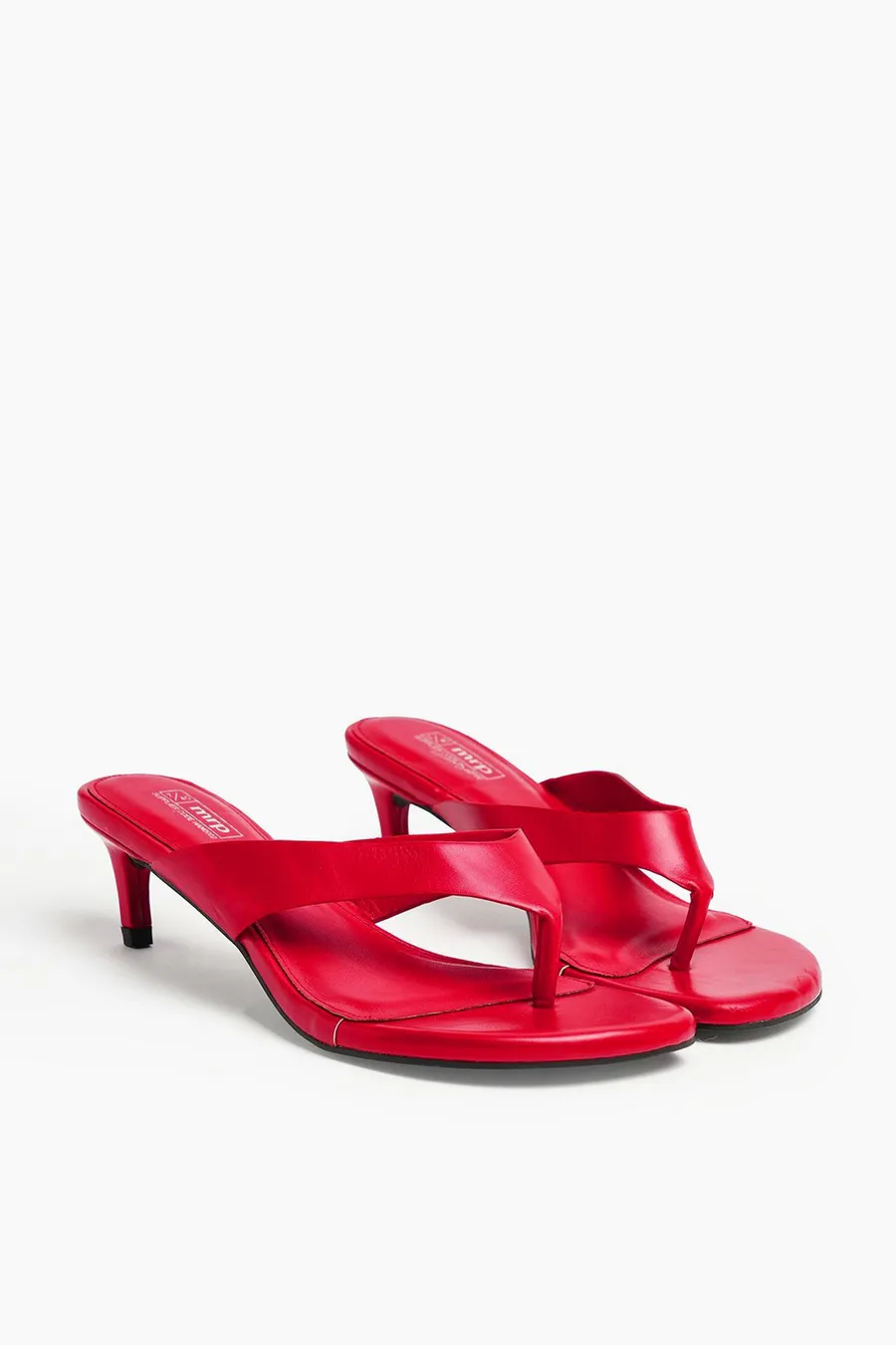 Sapatos de salto Thong Kitten em poliuretano · Senhora · Vermelho