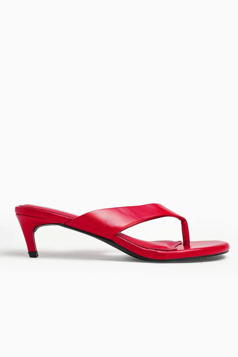 Sapatos de salto Thong Kitten em poliuretano · Senhora · Vermelho