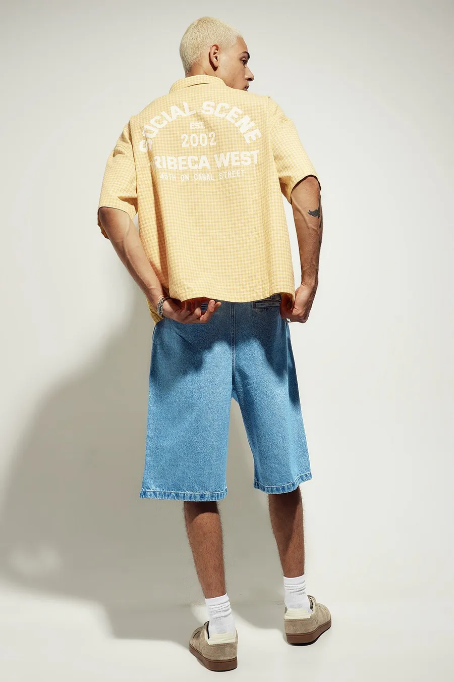Peça Baggy Bermuda · Homem · Creme