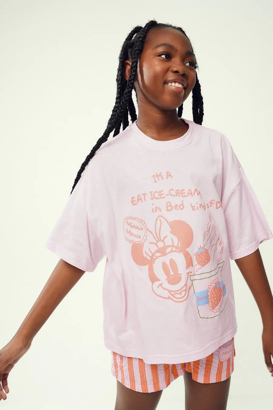 Pijama Minnie Mouse em algodão · Menina · Rosa