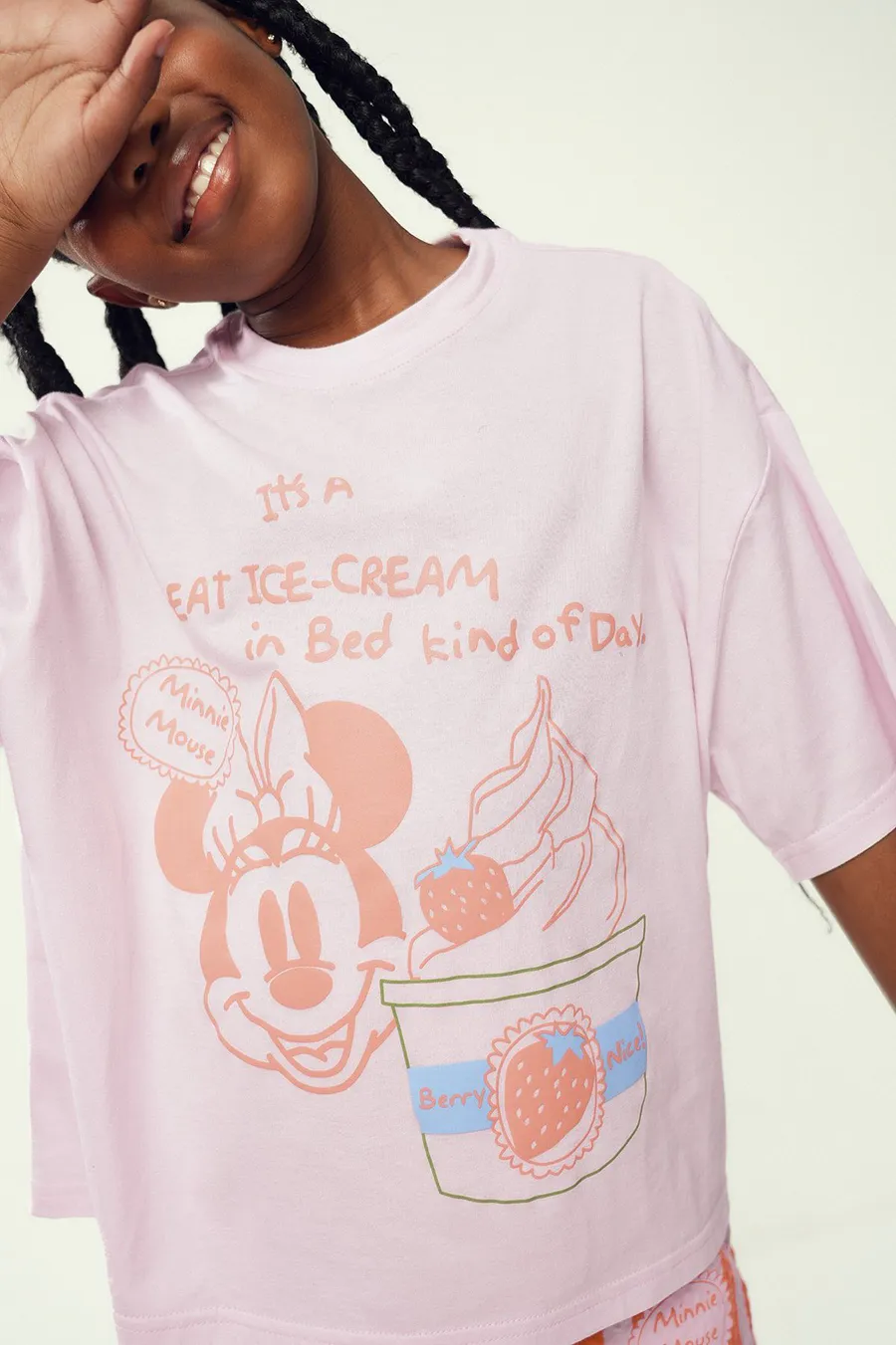 Pijama Minnie Mouse em algodão · Menina · Rosa