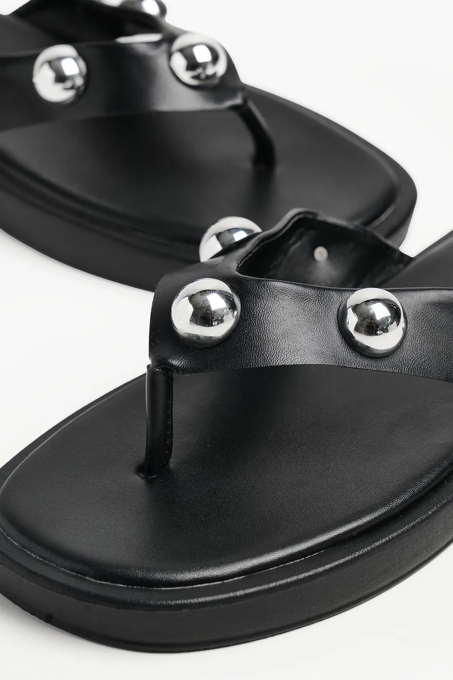 Sandálias plataforma Thong em poliuretano · Senhora · Preto