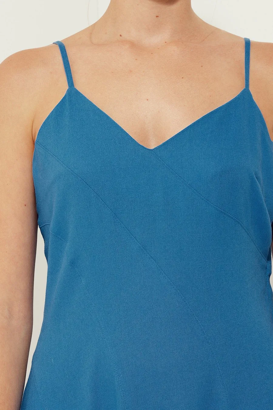 Vestido evasê · Senhora · Azul