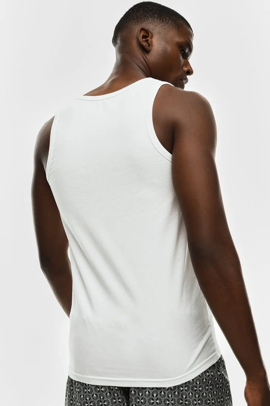 Top de alças Sleep · Homem · Branco · Modelo 2