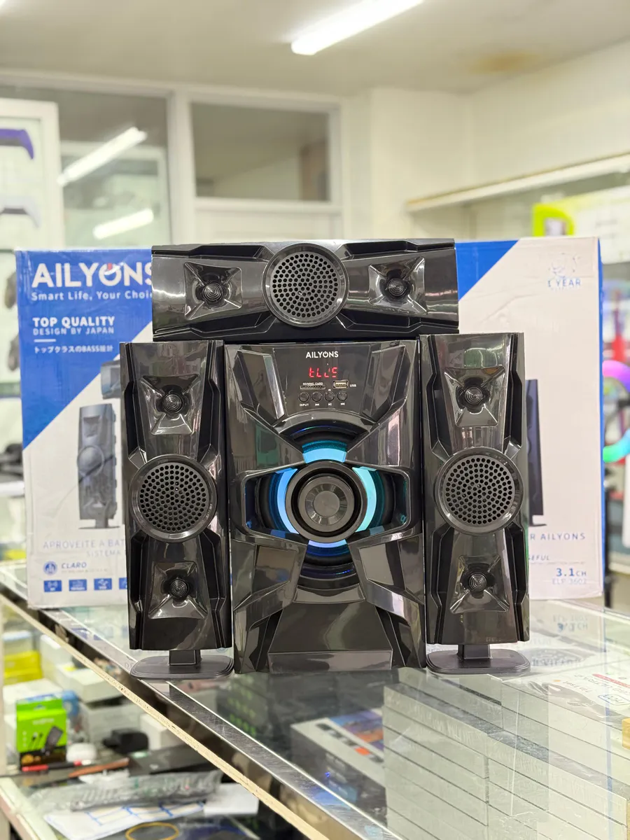 Sistema de Som Ailyons Bass 3.1 com Bluetooth e LED
