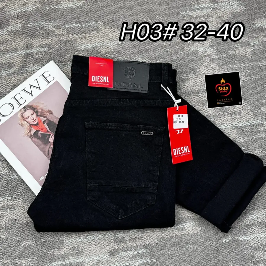 Calças Jeans Masculinas Preto ⚫