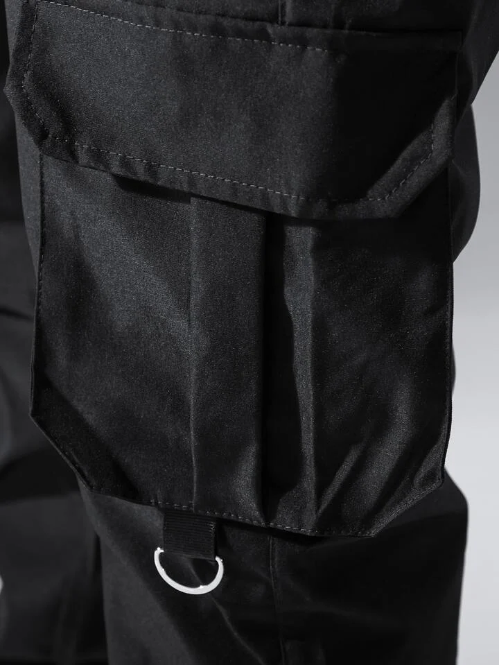 Calças Cargo Manfinity com Cordão e Bolsos Laterais