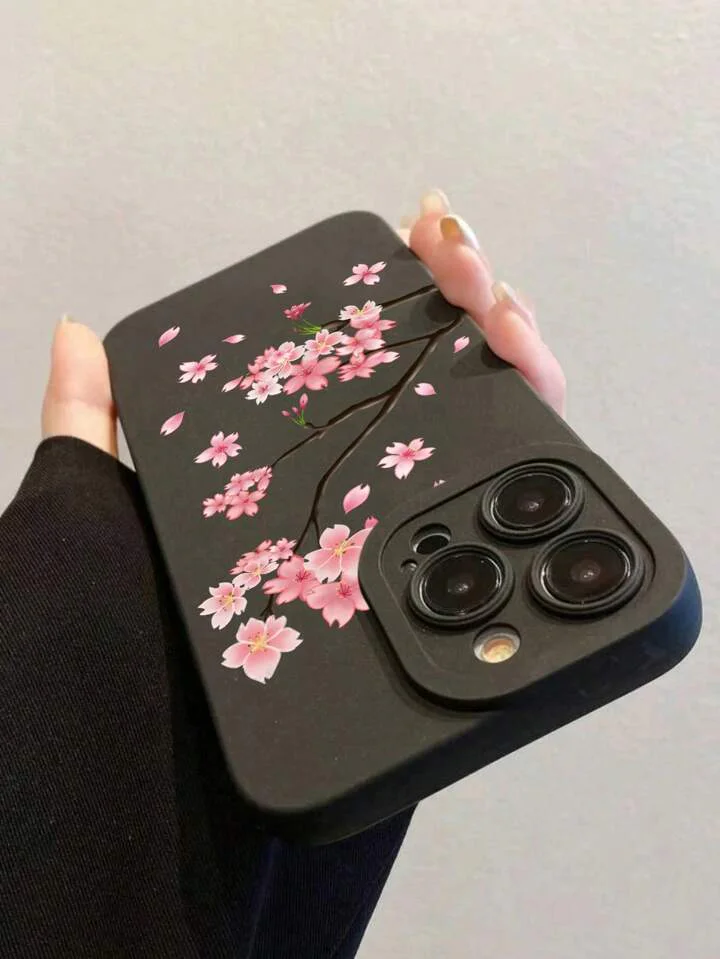 Capa de Telefone TPU Anti-Queda Mármore Rosa Matte