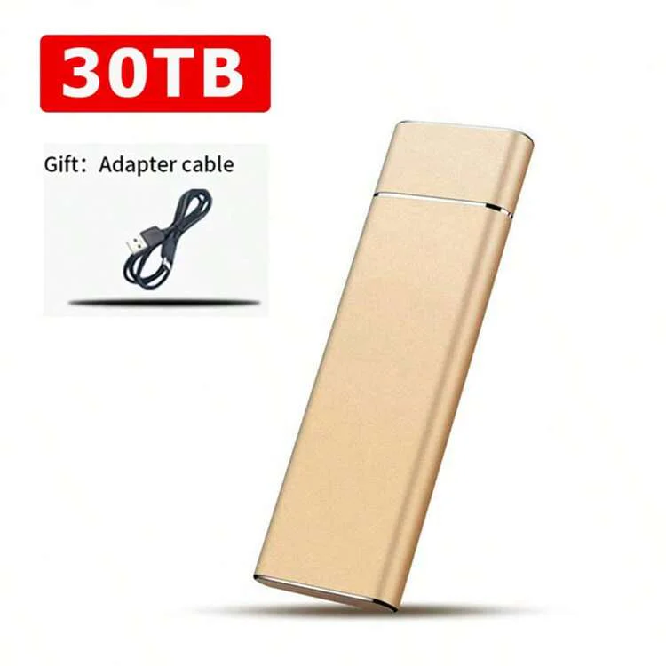 SSD Externo 30TB Cor Dourada