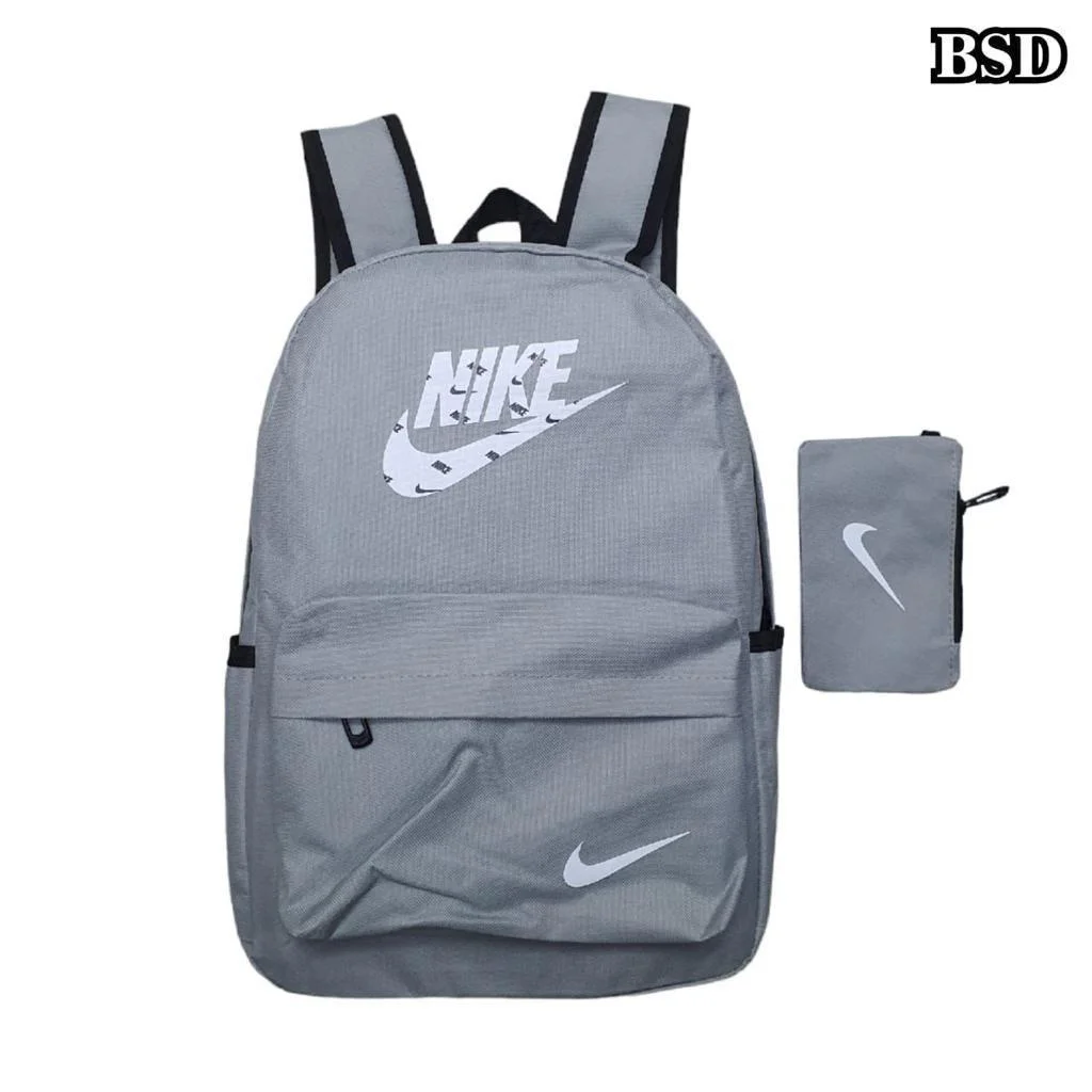 Mochila Nike com Estojo · Cinzento